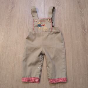 VTG 1976 Paddington Bear Overall 3-6 Months Farmer Folk Western St Thomas USA